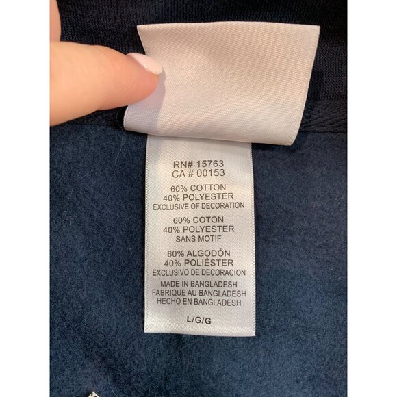 Champion Auburn Tigers Half-Zip Pullover Sweatshirt L Cotton & Polyester Navy Bl - Picture 7 of 14